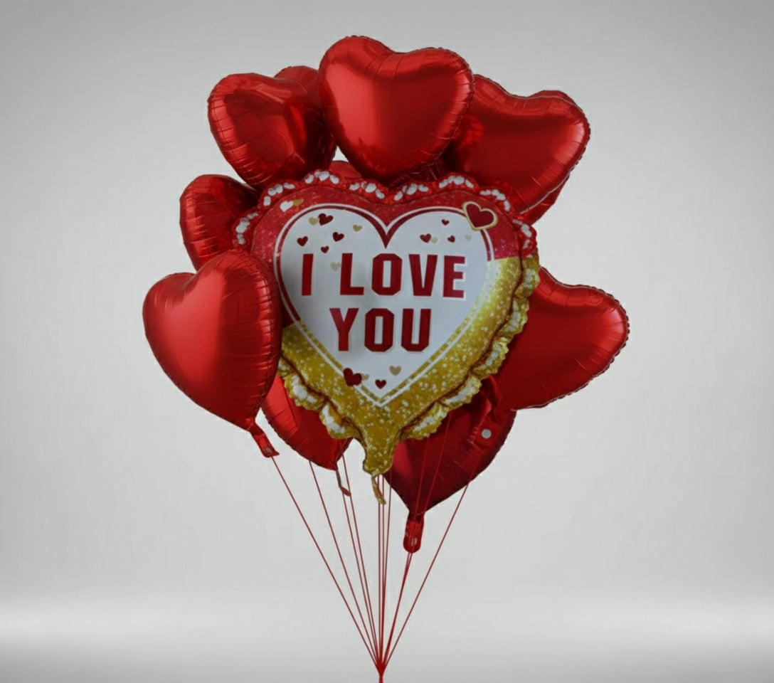 I love You Balloons Bunch