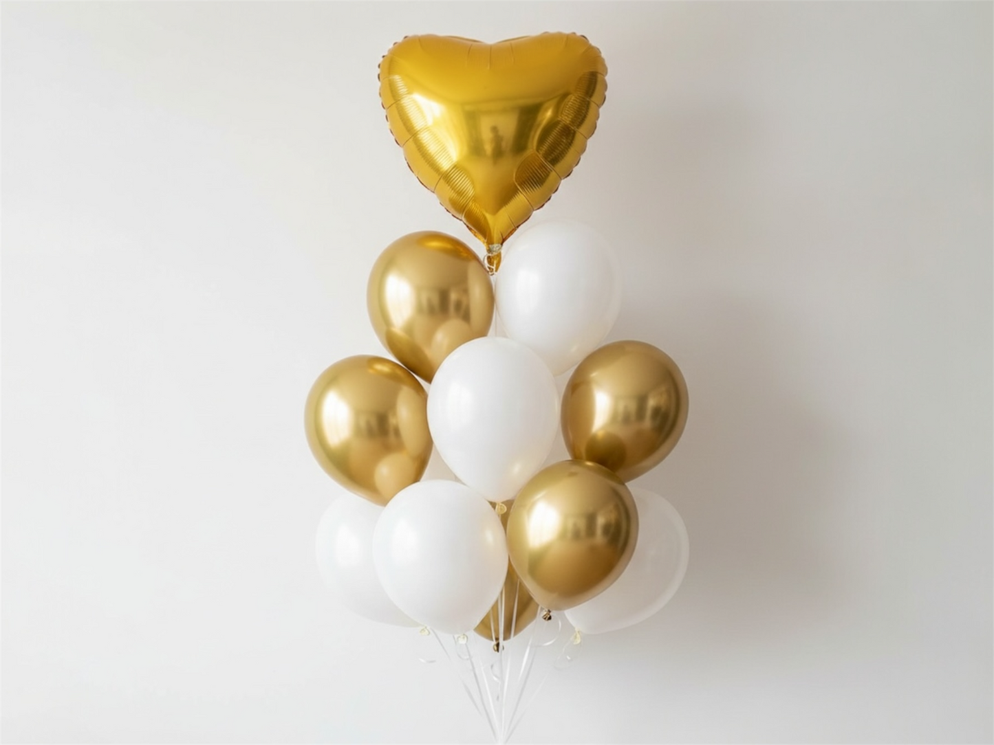 Golden Heart Helium Balloons