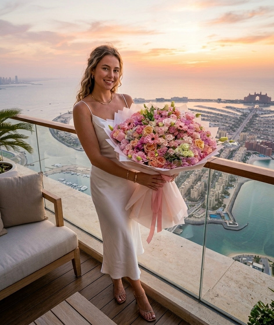 Sunset Splendor: A Skyline Serenade in Pink