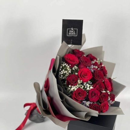 18 Red Roses In Beautiful Wrapping