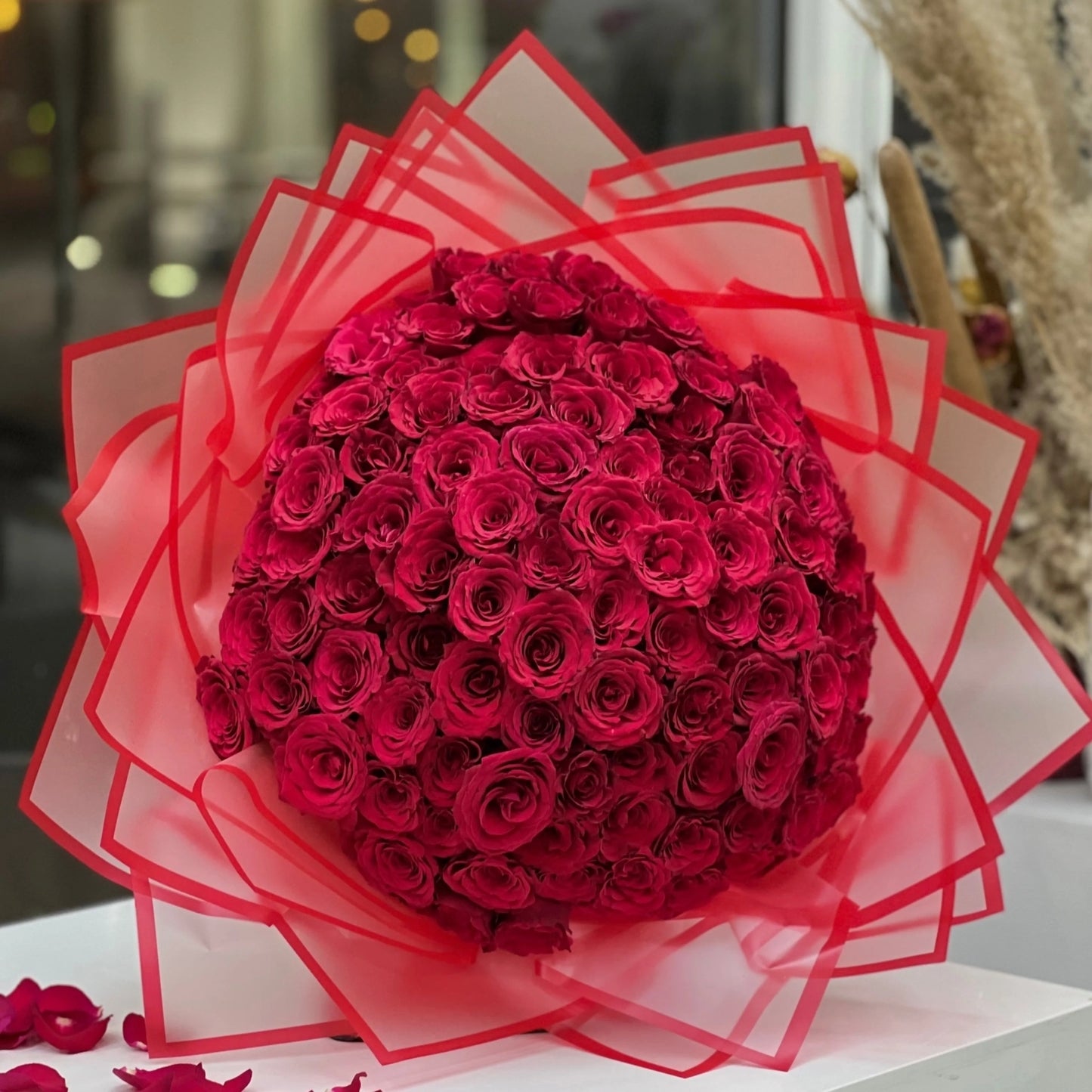 101 Fresh Cut Red Roses Bouquet