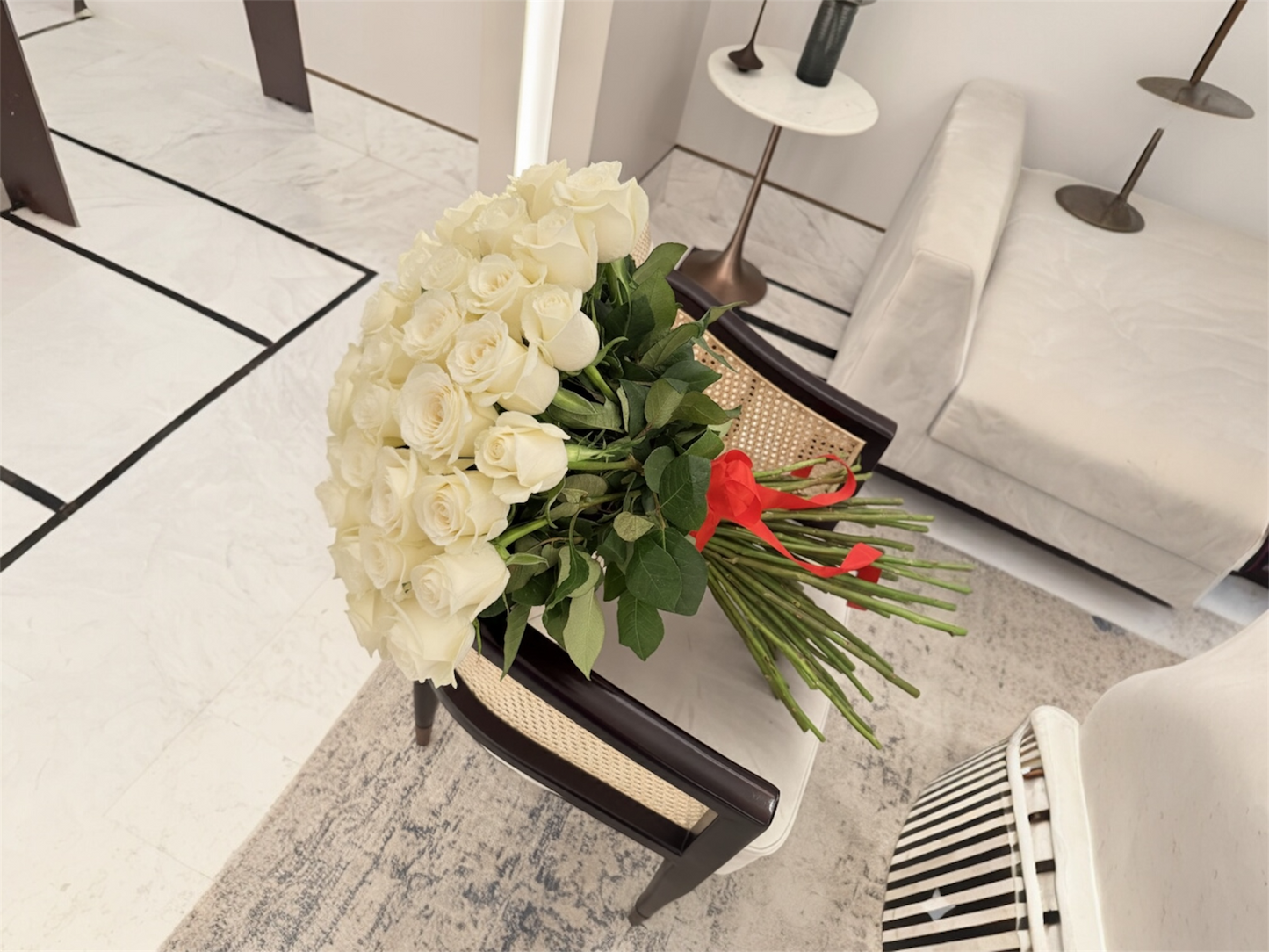 51 White Roses bunch