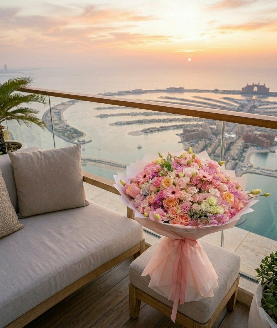 Sunset Splendor: A Skyline Serenade in Pink