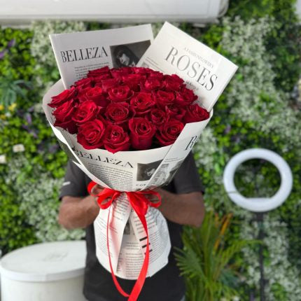 Crimson Elegance Bouquet/25Red Roses