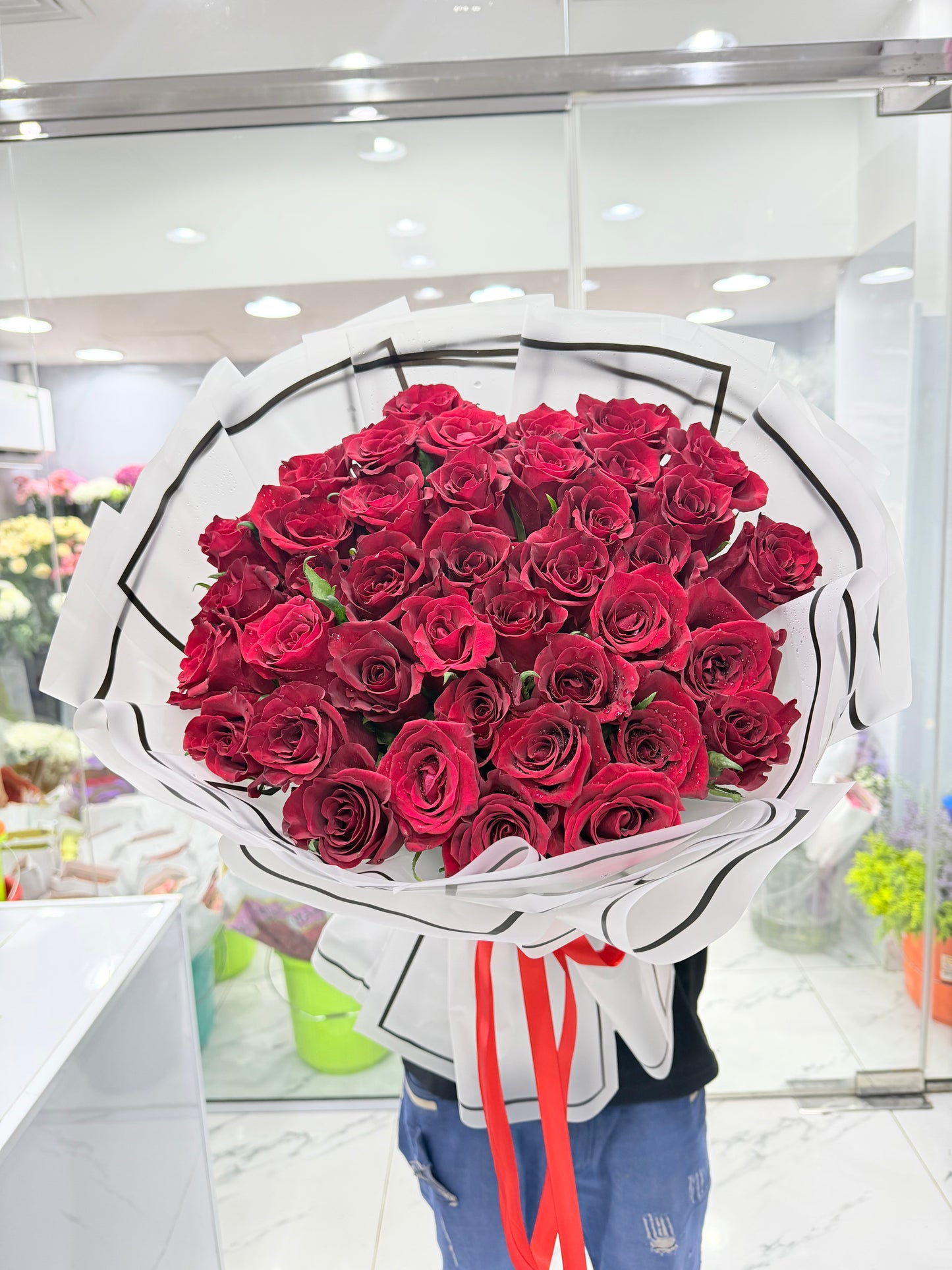 Stunning 40 Red Roses Bouquet