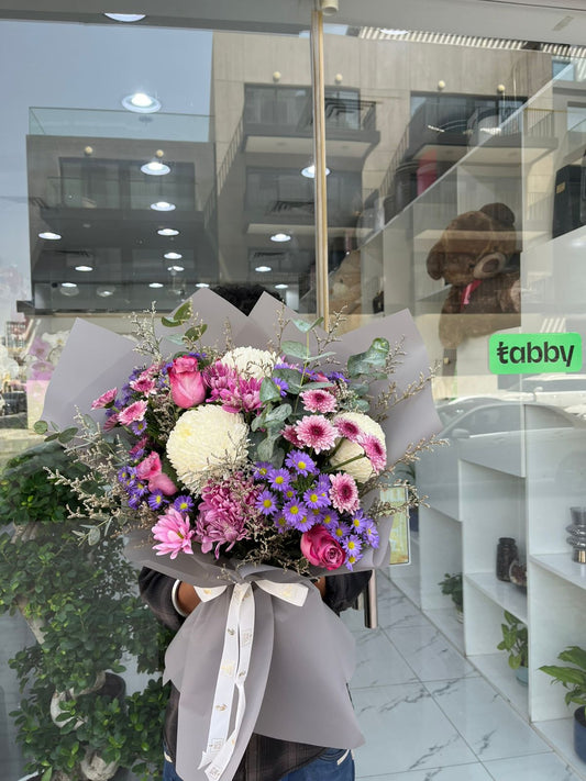Purple Symphony Hand Bouquet
