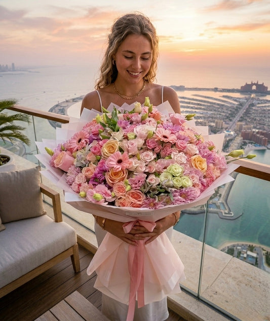 Sunset Splendor: A Skyline Serenade in Pink