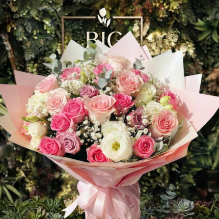 Pastel Petals Fresh Flowers Bouquet
