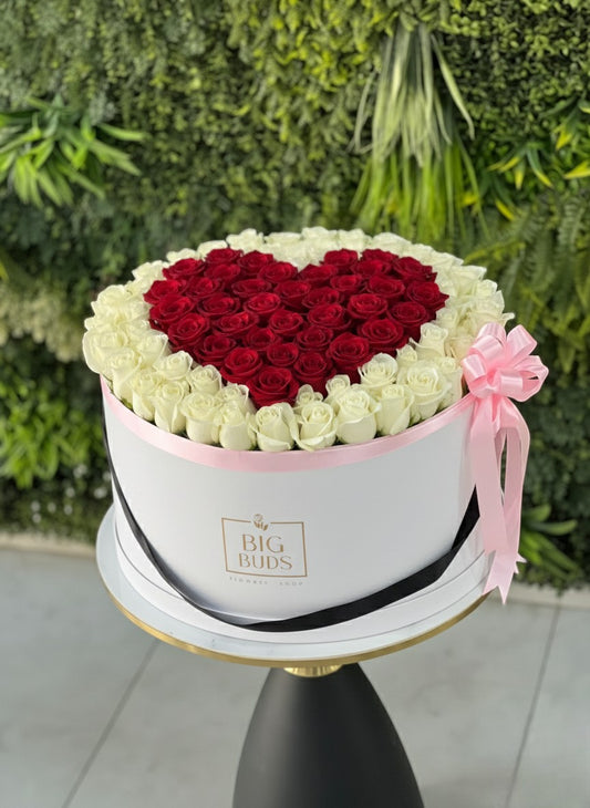 BBF Grandiose Heart Rose Box